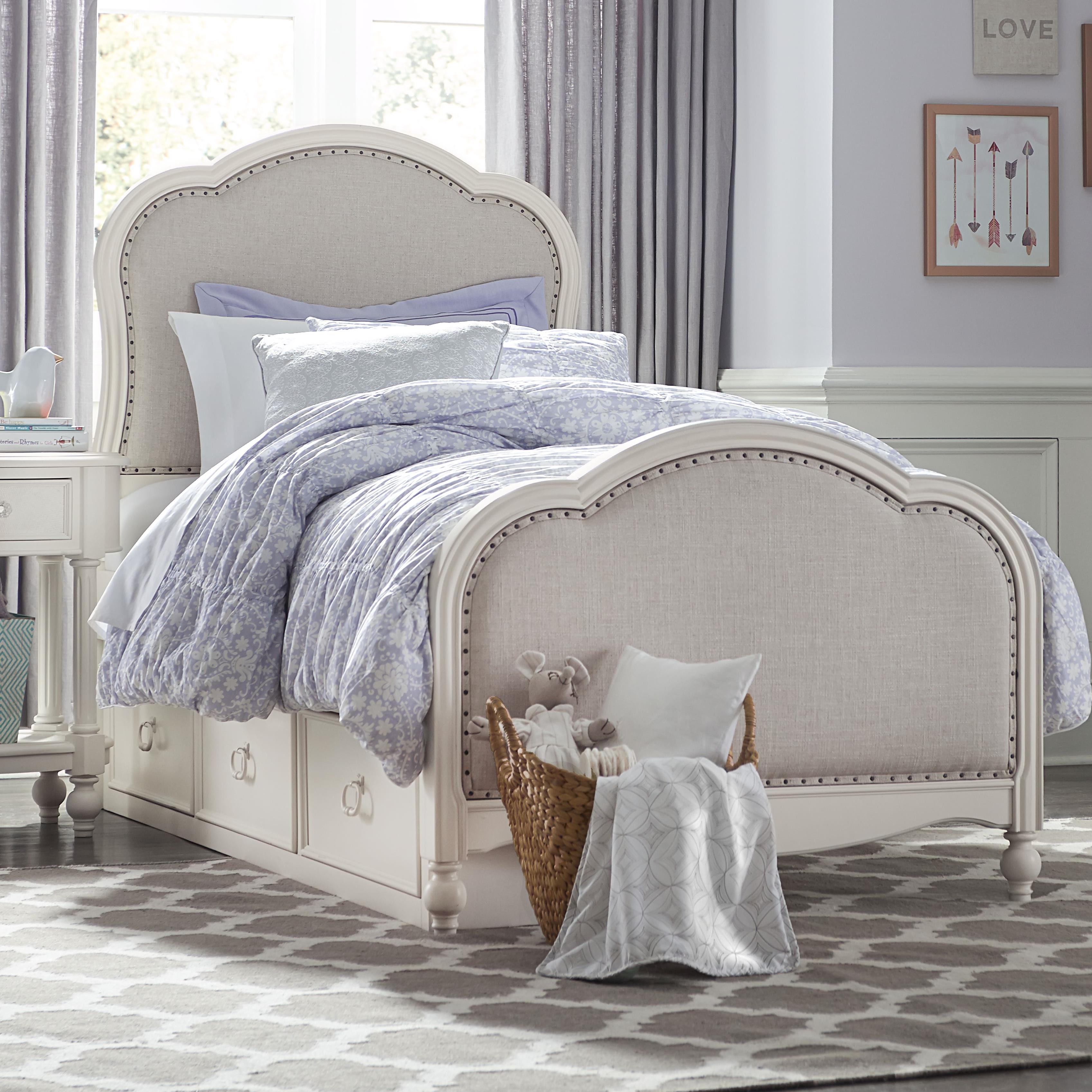 upholstered twin bed